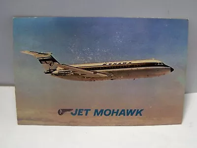 Postcard Plane  Jet Mohawk One-Eleven Fan Jet Avg. Speed 550 Mph.commuter A-10 • $4.79