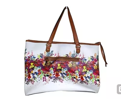 Elliott Lucca WOMENS BAG Tote Bag Large Floral Bouquet Garden • $19.90