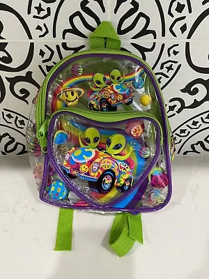 Vintage 90s Lisa Frank Alien Mini Backpack Rare VHTF Peace Groovy Car Dancing • $99