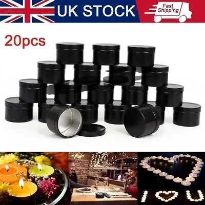 16Pcs/Set Candle Making Tins 50ml Empty Storage Jars With Lids For DIY Gift UK • £11.39