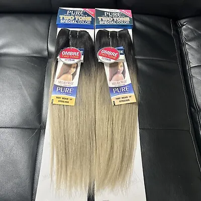 Milky Way PURE Human Hair Weave 2-packs Extension Yaky_14 _#OTSILVER • $75