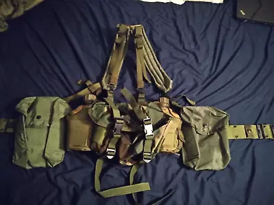 Alice Gear Lbe Set Saw Pouch Canteen Rothco Usgi Buttpack Woodland H-suspenders • $100