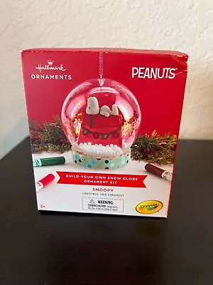 Hallmark Peanuts Snoopy Build-Your-Own Crayola Snow Globe Christmas Ornament Kit • $20.50