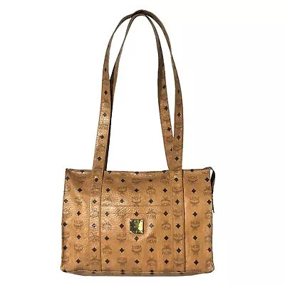 MCM Bag Handbag Tote Bag Leather Brown 0121N Authentic • £26.13