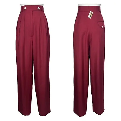 Liz Claiborne Silk Blend Pants High Waist Vintage 80s Office Wear Size 12 • $87.23