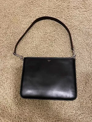 Celine Black 3 Zipper Handbag Or Clutch • $300