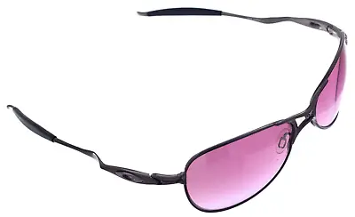 Oakley Crosshair S Sunglasses Polished Dark Chrome 05-976 Purple Lens Lifestyle • $239.95