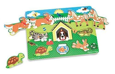 $14.79 • Buy Melissa & Doug Pets Wooden Peg Puzzle (8 Pcs)
