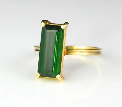 H. Stern Signed Vintage Estate Fine Natural Green Tourmaline Solid 18k Gold Ring • £1157.04
