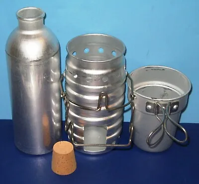 Vtg Swiss Army Military Aluminum Volcano Bottle Canteen Cup Pot Stove Cook Set • $79.99