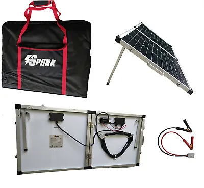 £116.98 • Buy 100W Folding Solar Panel Battery Charger Kit Waterproof PWM Controller Car Boat
