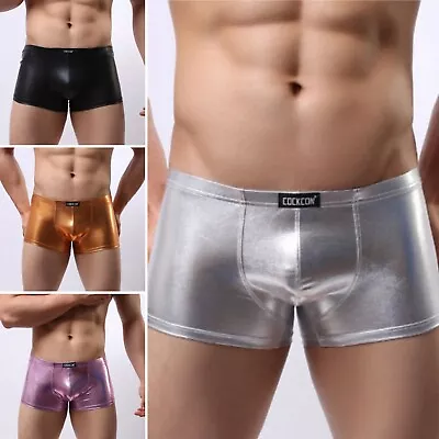 £11.95 • Buy Shiny Metallic Fancy Dress Rocky Horror Gold Hot Pants Boxer Shorts FAST UK POST