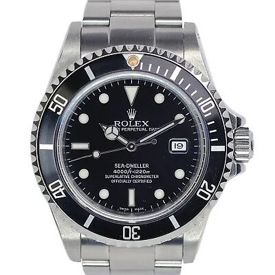 Rolex Sea-dweller  Triple 6  Mens Watch Black Dial & Insert Oyster Yr-1986 16660 • $12440