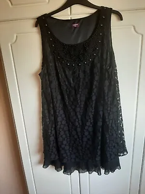 £3.99 • Buy Ladies Black Sleeveless Dress Size 24