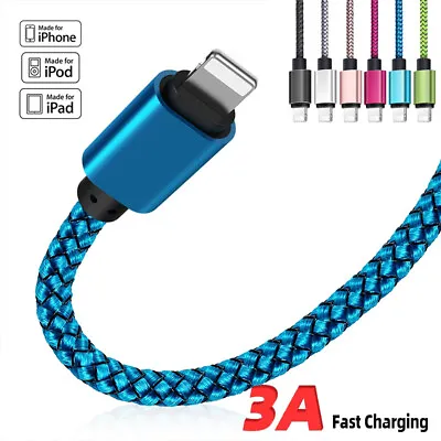 $6.65 • Buy Heavy Duty USB Charger Cable Fast Charging For IPhone 14 13 12 11 XS 8 Data Cord