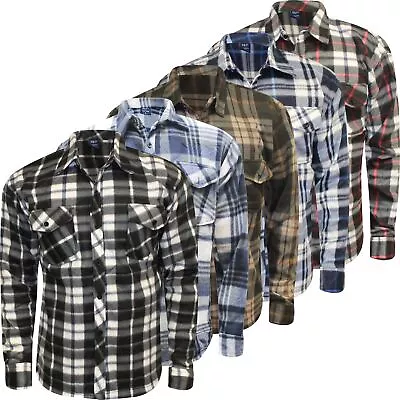 £10.19 • Buy Mens Brushed Thermal Fleece Checked Shirt Lumberjack Buttoned Warm M-3XL