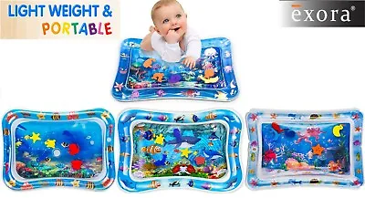 Large Inflatable Baby Water Play Mat Infants Toddlers Pad Kid Perfect Tummy Time • £4.99