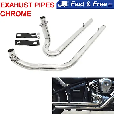 For Kawasaki Vulcan 900 S VN900 EN900 Chrome Shortshots Staggered Exhaust Pipes • $320