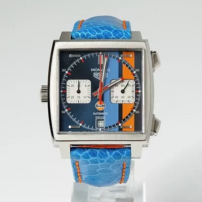 Rare Tag Heuer Monaco Gulf Racing Steve McQueen (w/Bespoke Strap) CAW211R.FC6401 • $12800