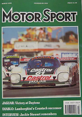 Motor Sport Magazine March 1990 Featuring Lynx Cars AC Ace Saab • $7.45