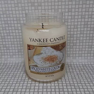 Yankee Candle Large Jar Spiced White Cocoa 22oz 623g Scented Retired VHTF Rare  • £39.99