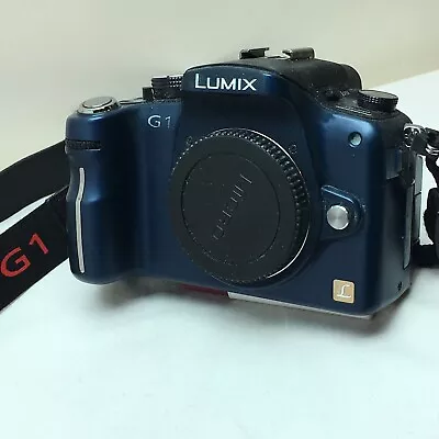 Panasonic LUMIX DMC-G1 12.1MP Digital Camera - Blue Charger Battery Original Box • $110
