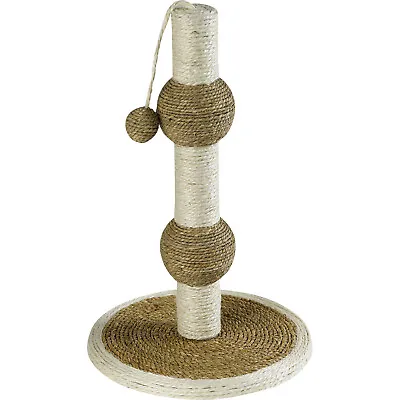 Sisal Rope Cat Scratch Post Pet Face Natural Fun Double Bubble Kitten Play Toy • £22.85