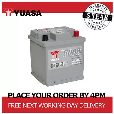 12V Car Battery Type 002L Yuasa YBX5202 45Ah 440CCA Sealed Calcium • £66.46