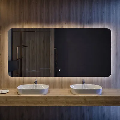 Illuminated LED Bathroom Mirror Backlit LED LIGHTED TOUCH SWITCH | T105 • £239.16