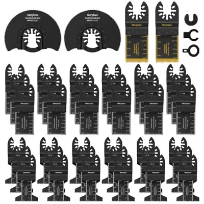 40PCS Oscillating Multi Tool Blades Universal Saw Blade 34mm Wood Metal Cutter • £13.70