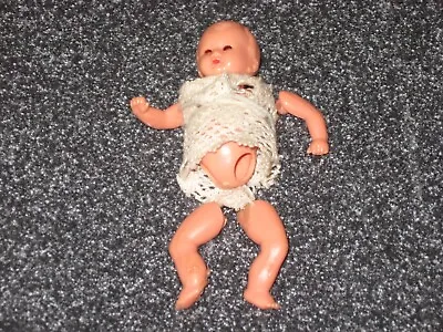 Vintage 3'' E. S. Germany Jointed Plastic Baby Doll Highly Collectible Awesome • $6