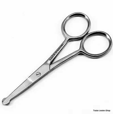 Nose Ear Mustache Hair Remover Scissors Straight Rounded Tip 35'' NATRA Germany • $4.99