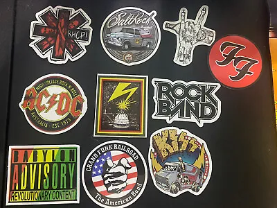 Classic Rock Vinyl Sticker Lot 10 Stickers Metal Roll Vintage Hard Punk (A10) • $9.78