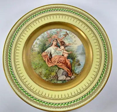 Royal Vienna Ackermann & Fritze Cabinet Plate  Spring   Signed K. Herr 11  • £56.99
