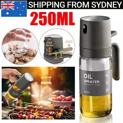 250ml Oil Sprayer Olive Bottle For Cooking Dispenser Food-Grade Glass Bottles • $18.95