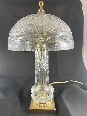 Lausitzer Glad Lead Crystal Boudoir Lamps. ￼Set Of Two Lamps. • $125