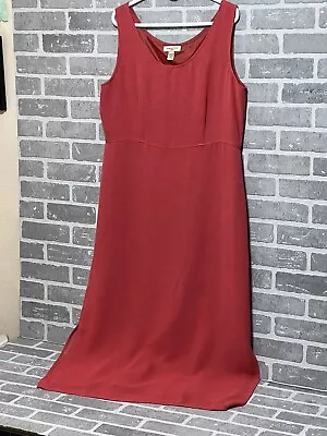 Amanda Smith Dresses Women’s Sz 16 Salmon Textured Tank Maxi Dress Preowned • $13.96