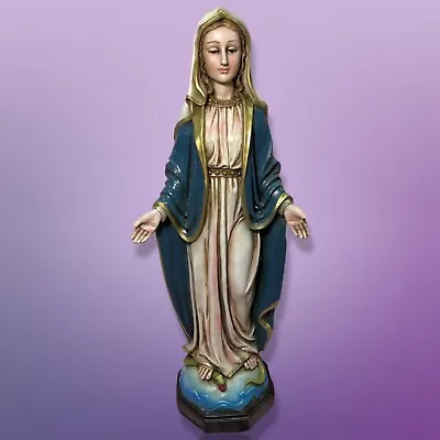 24  Vintage Blessed Mother Virgin Mary Madonna Our Lady Of Grace Fatima Statue • $190