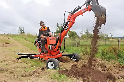 ATV 360 Backhoe Mini Digger By Rock Machinery • £4500