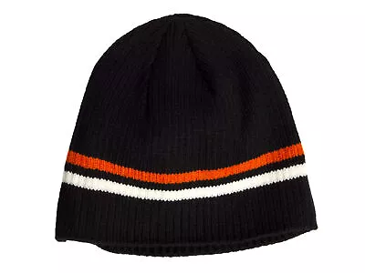 Warm Winter Knit Short Cuffless Ribbed Striped Skull Cap Beanie • $9.99