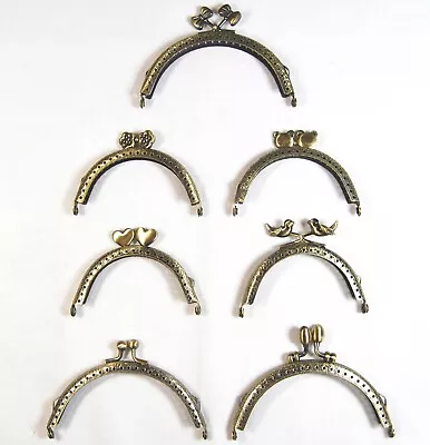 Purse Clasps Curved Various Sizes Kiss Lock Solid Colour Metal Handle Findings • £144.90