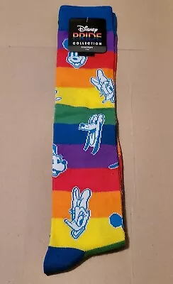 Disney LGBTQIA+ Pride Collection Knee-High Socks Mickey & Friends Rainbow - NEW • $15