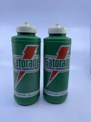 Vintage 1980s Gatorade Bottle Thirst Quencher Green Squirt  1985 Lot Of 2 B3 • $18.69