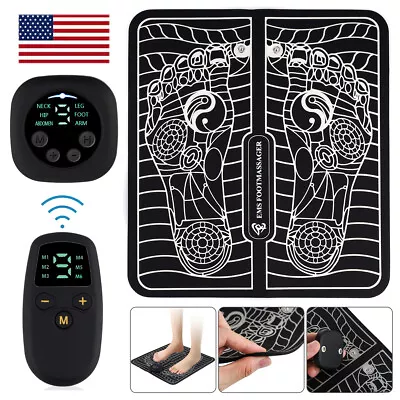 Electric EMS Foot Massager Pad 15-Level Blood Circulation Muscle Stimulator Mat • $16.29