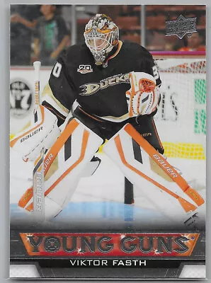 2013-14 Viktor Fasth Upper Deck Series 1 Young Guns Rookie RC # 244 • $2.99