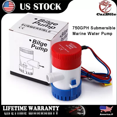 750GPH Submersible Bilge Marine Electric Water Pump For Boat Yacht RV Marine 12V • $17.79