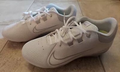 Nike HyperDiamond 4 PRO Metal Womens Softball Cleats White Wolf Grey Size 9.5 • $47.95