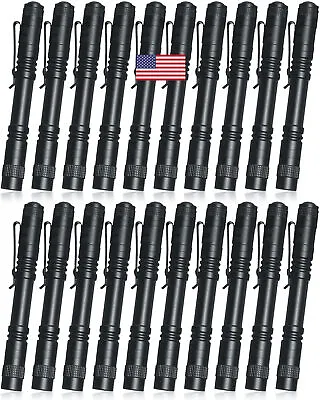 20Pack LED Flashlight Torch Clip Mini Pen Light Penlight Pocket Lamp Flashlights • $32.99