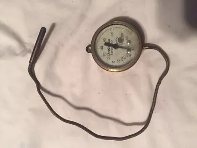 Vintage Brass Marsh Serviceman Super-Heat Thermometer Gauge • $7.99