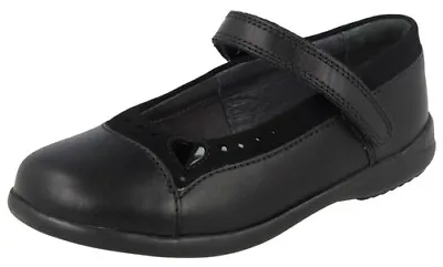 Start-Rite Girls School Shoes EMILIA BLACK Leather 10 - 12 GH Fit BNIB FREE DEL • £29.95